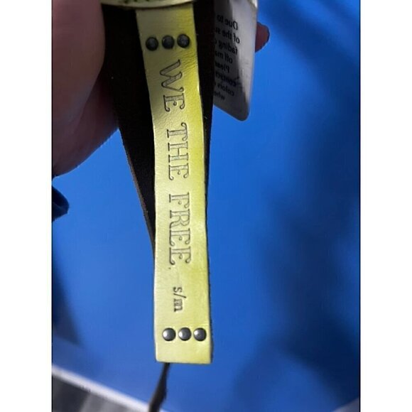 Free People "We The Free" Yellow Leather Belt With Metal Buckle, COWGIRL, S/M - Picture 4 of 6